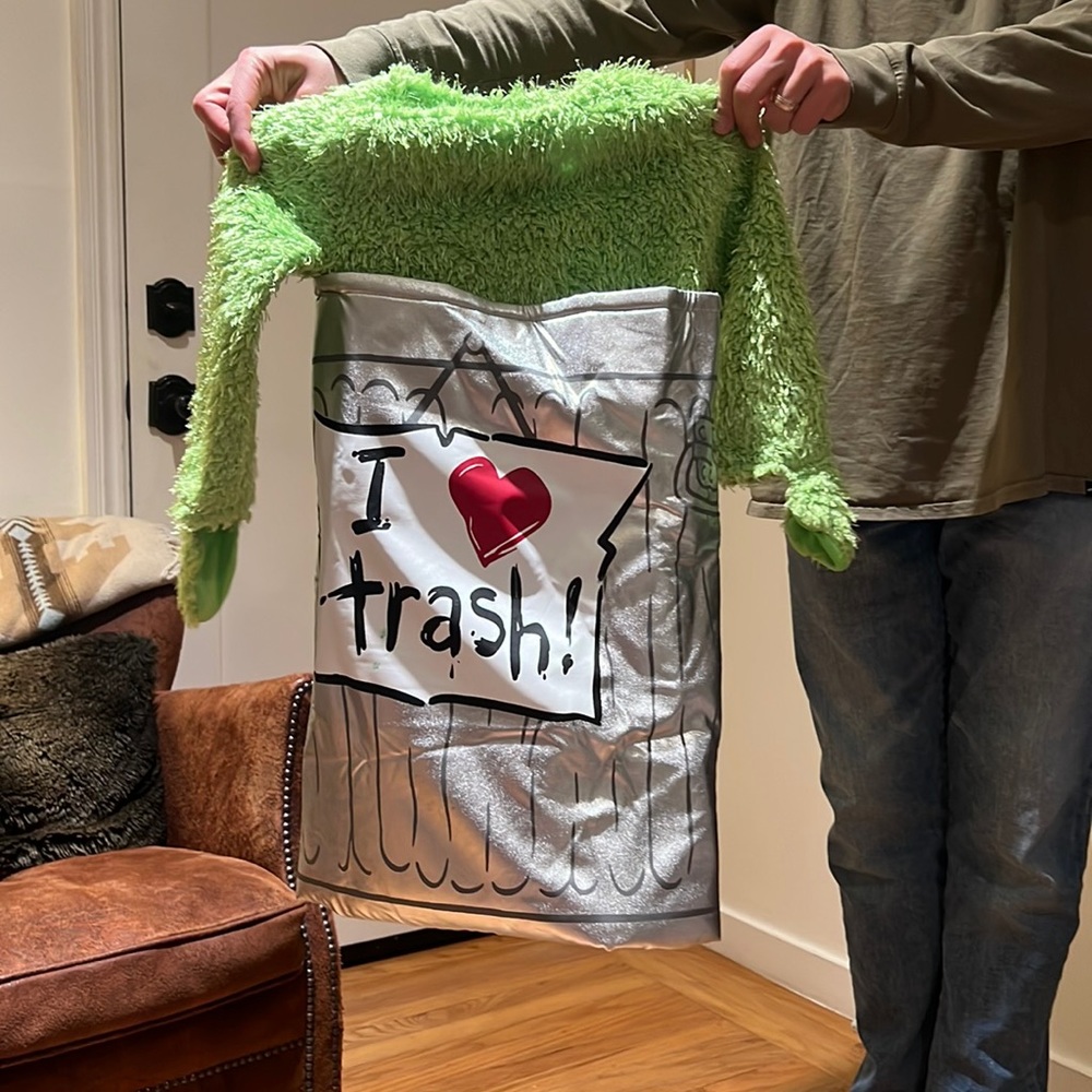 Oscar The Grouch Halloween Costume Unisex Size 4T